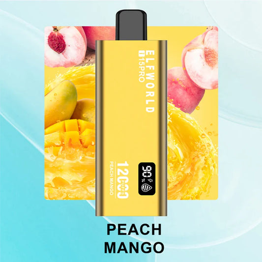 Mango Peach ELFWORLD i15PRO Rechargeable 12000